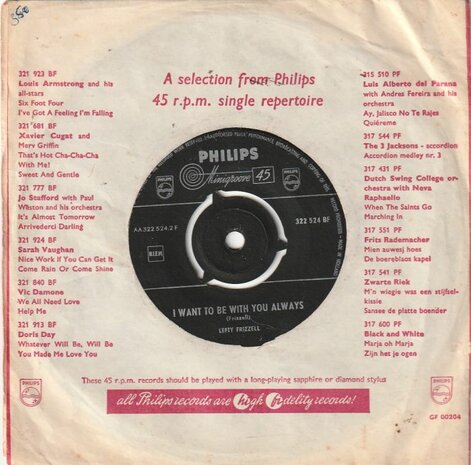 Lefty Frizell - Mom And Dad's Waltz + I Want To Be With You Always (Vinylsingle)
