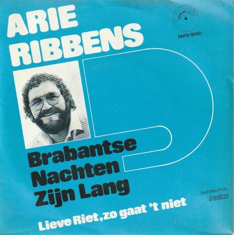 Arie Ribbens - Brabantse nachten zijn lang + Lieve Riet zo gaat het niet (Vinylsingle)