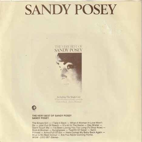 Sandy Posey - Born a woman + Blue is my best color (Vinylsingle)