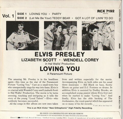 Elvis Presley - Loving You (EP) (Vinylsingle)