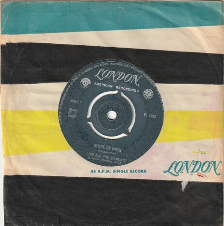 Dion & the Belmonts - That's my desire + Where Or When (Vinylsingle)