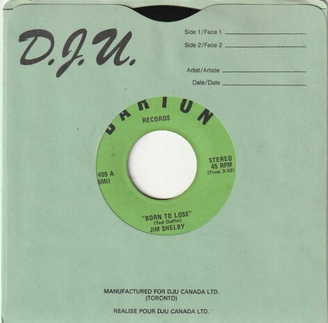 Jim Shelby - Born To Lose + I'm A Long Gone Daddy (Vinylsingle)