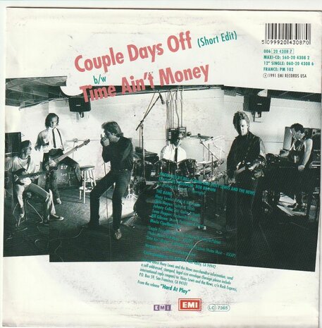 Huey Lewis & The News - Couple days off + Time ain't money (Vinylsingle)