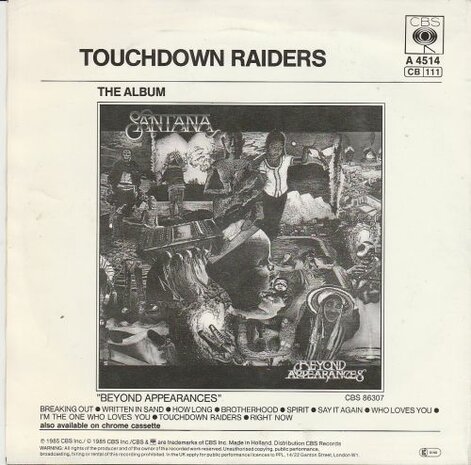 Santana - Say it again + Touchdown raiders (Vinylsingle)