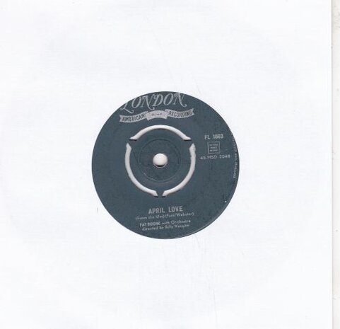 Pat Boone - April love + When the swallows come back (Vinylsingle)