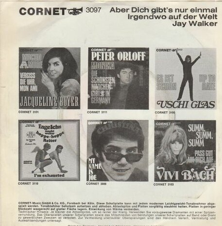 Jay Walker - Aber dich gibt'nu einmal fur mich + Irgendwo (Vinylsingle)