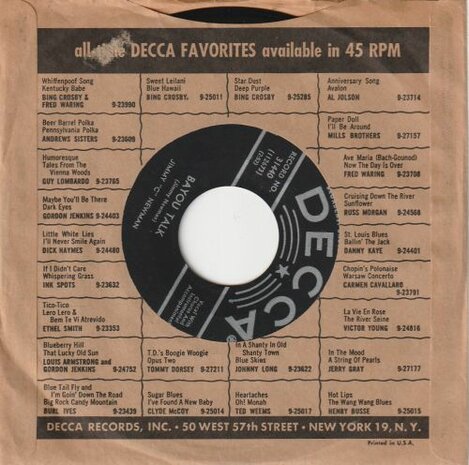 Jimmy Newman - I may fall again + Bayou Talk (Vinylsingle)