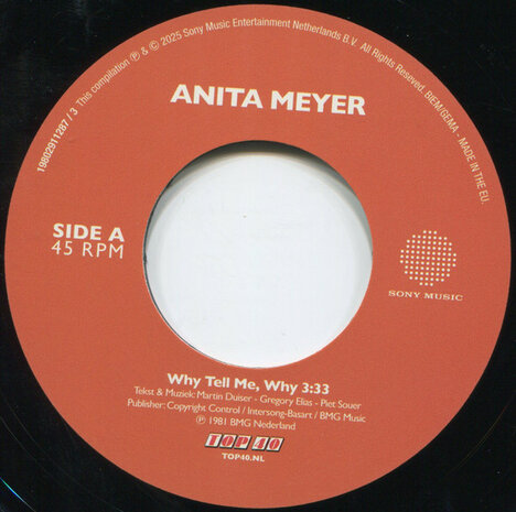 Anita Meyer - Why Tell Me Why + The Wind Will Come In Time (Vinylsingle)