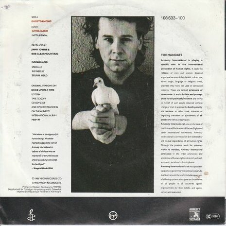 Simple Minds - Ghostdancing + Jungleland (Vinylsingle)