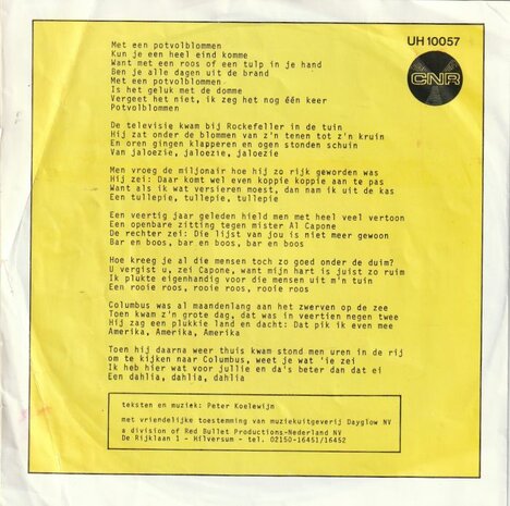 Lowland Trio - Potvolblommen + Geen handvol. maar een landvol (Vinylsingle)