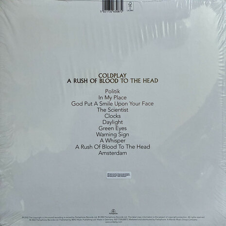 COLDPLAY - A RUSH OF BLOOD TO THE HEAD -COLOURED- (Vinyl LP)
