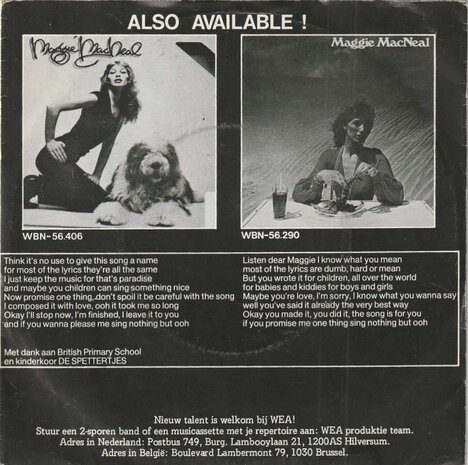 Maggie MacNeal - Ooh! + Take it easy (Vinylsingle)