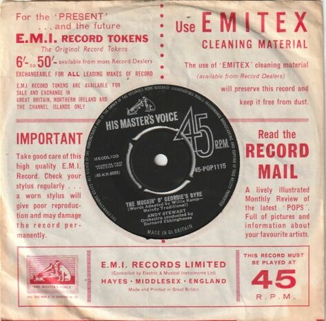 Andy Stewart - A scottish soldier + The muckin' o' Geordie's Byre (Vinylsingle)