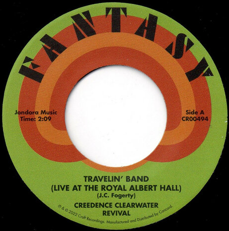 Creedence Clearwater Revial - Trabvelin' Band (Live) + Who'll Stop The Rain (live) (Vinylsingle)