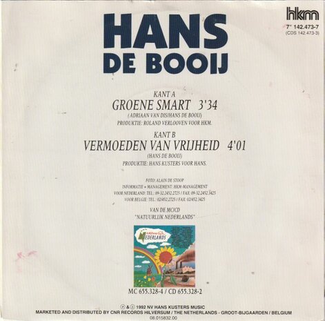 Hans de Booy - Groene Smart + Vermoeden Van Vrijheid (Vinylsingle)