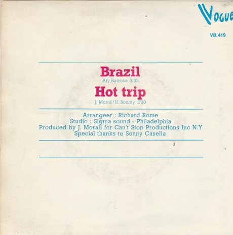 Ritchie Family - Brazil + Hot trip (Vinylsingle)