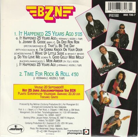 BZN - It happened 25 years ago + Time for R&R (Vinylsingle)