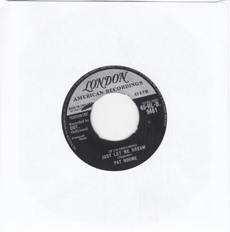 Pat Boone - Johhny Will + Just let me dream (Vinylsingle)