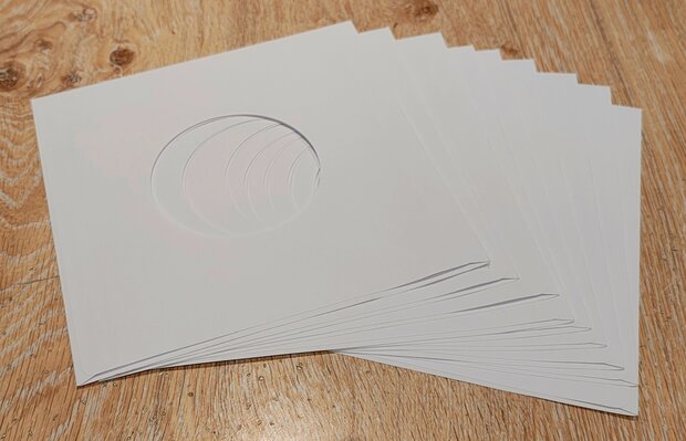 100 stuks Wit Papieren Hoezen voor vinylsingles (High Quality) -  (Vinylaccessoires)