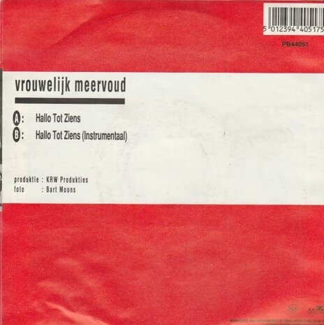 Vrouwelijk Meervoud - Hallo tot ziens + (instr) (Vinylsingle)