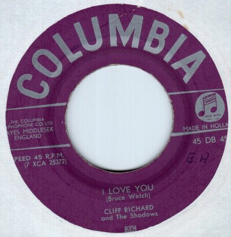 Cliff Richard - I love you + D in love (Vinylsingle)