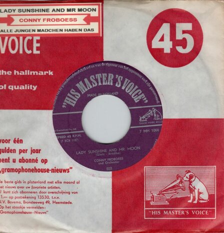 Conny Froboess - Lady sunshine und mr. Moon + Alle jungen madchen (Vinylsingle)