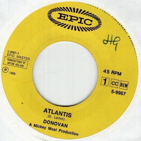 Donovan - Atlantis + To Susan on the west coast waiting (Vinylsingle)