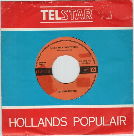 Heikrekels - Meer Dan Sympathie + Rosita (Vinylsingle)