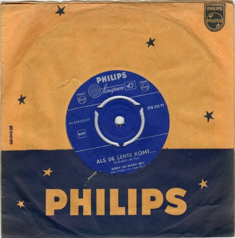 Jerry Bey & Mary - Als de lente komt + De bleke harmonicaman (Vinylsingle)