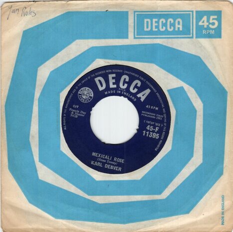 Karl Denver - Mexicali Rose + Bonny Scotland (Vinylsingle)