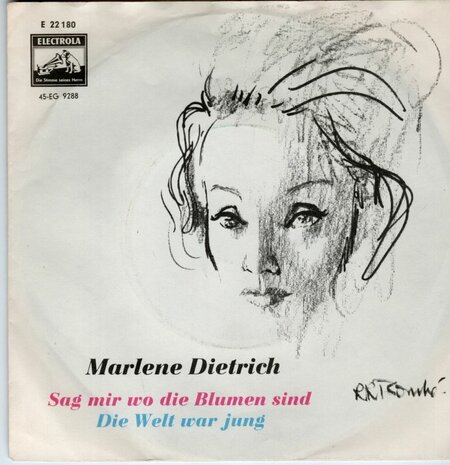 Marlene Dietrich - Sag mir wo die blumen sind + Die welt war jung (Vinylsingle)