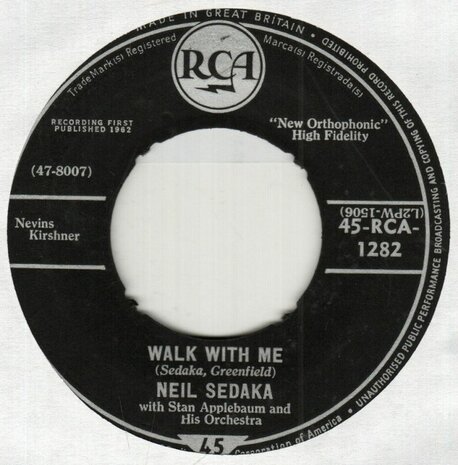 Neil Sedaka - King of clowns + Walk with me (Vinylsingle)