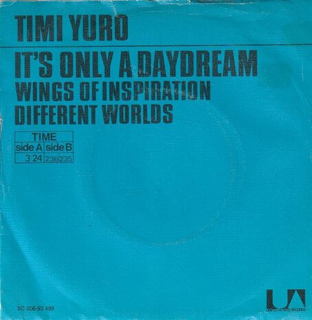 Timi Yuro - It's Only A Daydream + Wings + Different Worlds (Vinylsingle)