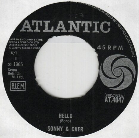 Sonny & Cher - But you're mine + Hello (Vinylsingle)
