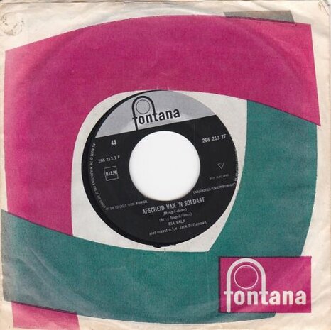 Ria Valk - Afscheid van 'n soldaat + Tommy uit Tennesee (Vinylsingle)