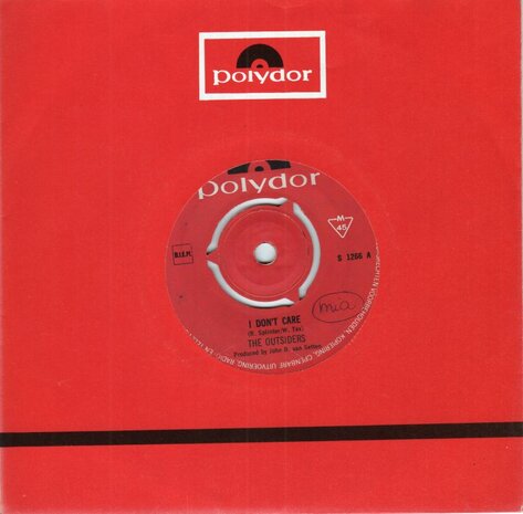 Outsiders - I Don't Care + You Remind Me (Vinylsingle)