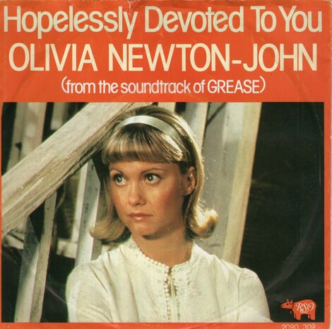 Olivia Newton John - Hopelessly devoted to you + Love is a many slendored thing (Vinylsingle)