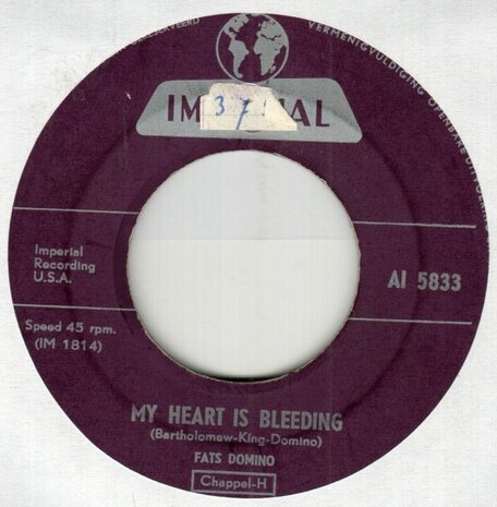Fats Domino - My heart is bleeding + My real name (Vinylsingle)