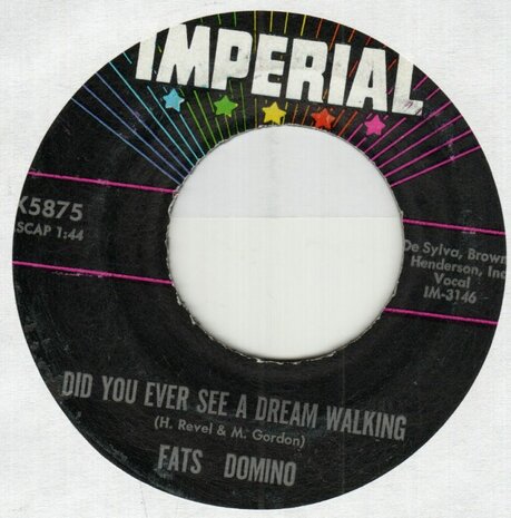 Fats Domino - Did you ever see a dream walking + Stop the clock (Vinylsingle)