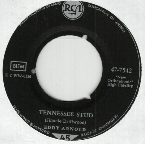 Eddy Arnold - Tennessee Stud + What's The Good (Vinylsingle)