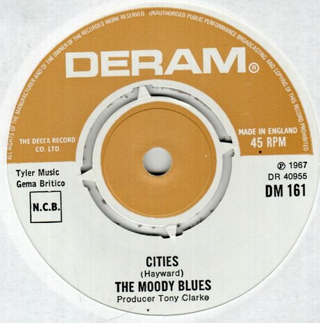Moody Blues - Nights in white satin + Cities (Vinylsingle)
