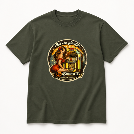 T-Shirt Groen maat L "Wat een plaatje"