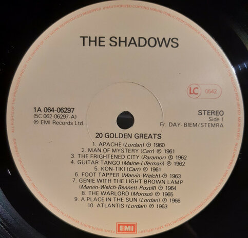 The Shadows - 20 Golden Greats (Vinyl LP)