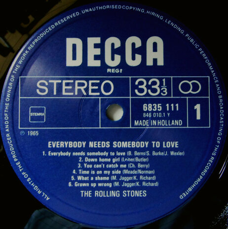 The Rolling Stones - Everybody Needs Somebody To Love (Vinyl LP)