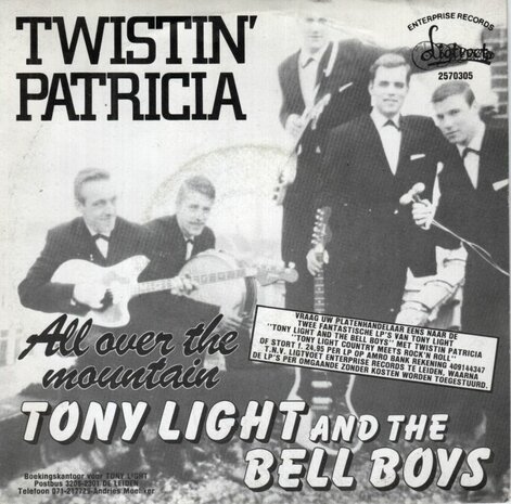 Tony Light & Bell Boys - Twistin' Patricia + All over the mountain (Vinylsingle)
