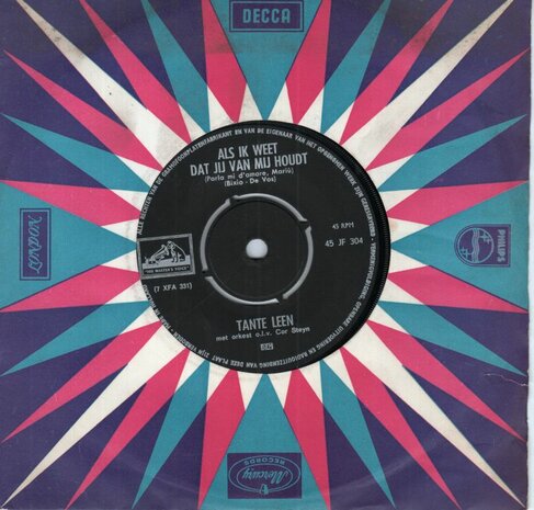 Tante Leen - Rode rozen + Als ik weet dat jij van mij houdt (Vinylsingle)