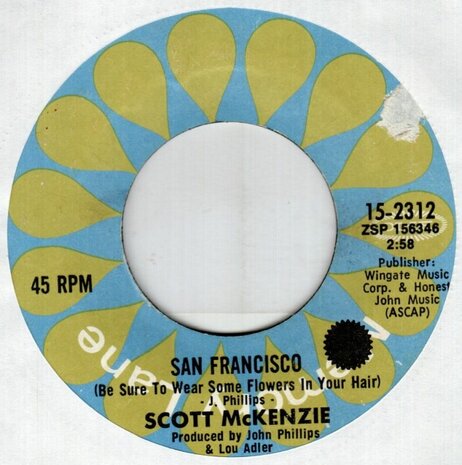 Scott McKenzie - San Francisco + Like an old time movie (Vinylsingle)