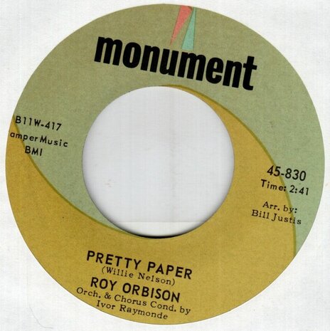 Roy Orbison - Pretty paper + Beautiful dreamer (Vinylsingle)