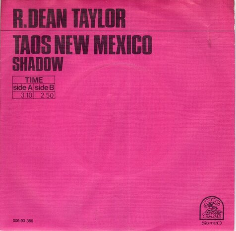 R. Dean Taylor - Taos New Mexico + Shadow (Vinylsingle)