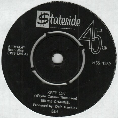 Bruce Channel - Keep on + Barbara Allen (Vinylsingle)